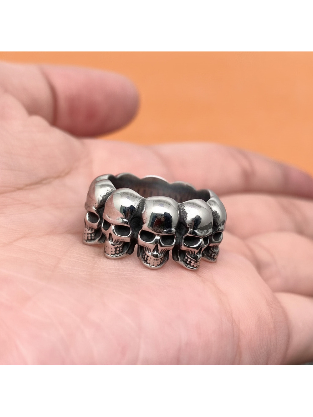 Full Skulls Stainless Steel Ring